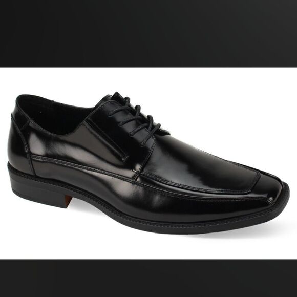 GIORGIO VENTURI MEN'S BLACK MOC TOE LACE UP SMOOTH FINISH DRESS SHOE 6970. - Picture 1 of 1